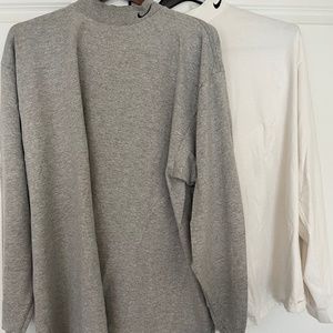 2 Nike Long Sleeve Mock Shirts